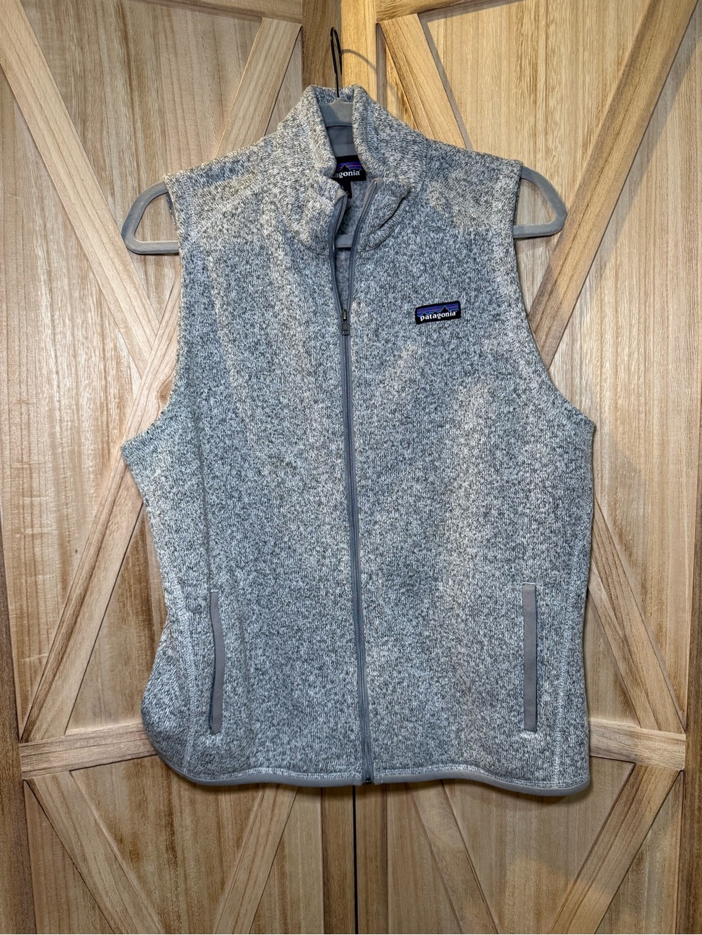 Patagonia Women’s Heather Gray Full-Zip Fleece Vest